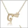 Anh￤nger Halskette 26 Intialer Buchstaben Alphabet Herzkette f￼r Frauen Gold Farbe AZ Kette Mode Schmuck Geschenk 879 R2 Drop Lieferung PE DHVGC