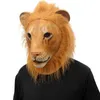 Maschere da festa in lattice leone full face animale Halloween maschera di compleanno cosplay 230206