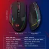 Myszy Redragon Uświetlenie M991 RGB USB 2.4G Bezprzewodowe gier Mysz 19000dpi 9 Przyciski Programowalne ergonomiczne dla myszy Gamer Laptop PC 230206