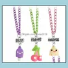 Hanger kettingen vrienden ketting schattig kind sieraden ematie hars hamburger honden bff uil mooie ijs drop levering hangers dhtyd