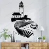 Adesivos de parede adesivos de farol decalques adesivos para o oceano para casa para decoração da sala com barcos Posters de estilo marinho cx557wall adesivoswall