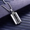 Hänge halsband Punk Razor Blade Pendants Halsband Guldfärg Rostfritt stålkedja Barber Shop Halsband för män smycken G230206