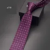 Bow Ties High Quality 2023 Fashion Men Business Worker 7cm Blue Gray Tie Wedding Neckties For Designers Brand With Gift Box