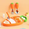 Ужинать наборы посуды мультфильм морковка