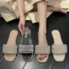 Тапочки жемчужные тапочки роскошные дизайнерские слайды для женских сандалий каблуки.
