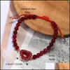 Bracelets De Charme Bohème Résine Druzy Charmes Pierre Naturelle Agate Perles Avec Carte Bracelet D'amitié Tressé À La Main Pour Femmes Jewe Dh7Rg