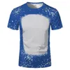 Sample Party Supplies Sublimation Bleached T-shirt Heat Transfer Blank Bleach Shirt fully Polyester tees US Sizes for Men Women 24 colors 002