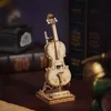 Blocks Robotime 3D Muzyczne instrument drewniany montaż puzzli bęben saksofonowy 4 rodzaje Zestaw DIY Accordion Cello Prezent dla dzieci 230204