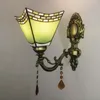 Vägglampor vintage medelhavsfärgat glas sovrum sovrum lampa spegel strålkastare el café korridor gång tiffany led