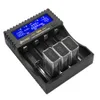 Cell Phone Chargers HTRC AA AAA 18650 Battery Charger LCD Display 4 Slots Smart Charger for Li-ion Li-Fe Ni-MH Ni-CD 26650 6F22 16340 9V Batteries 230206