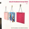 Förvaringslådor fixar hårband sovrum multifunktionell baby flicka hem dekor utrymme spara vägg dörr pannband hållare display hängande väska