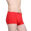 Underpants Sexy Trunks Men Underwear Bamboo Fiber Boxer Shorts Mens Comfortable Solid Panties Cueca Bulge Pouch Soft Breathable