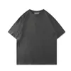 Hommes T-shirts Poitrine Lettre Laminé Imprimer Ess Manches Courtes High Street Lâche Oversize Casual T-shirt Coton Tops