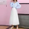 Skirts Fairy Womens 2023 Spring 3 Layers Princess Tulle Mesh Pleated Skirt Saia Female Jupe Tutu Faldas Mujer Moda