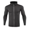 Men's Hoodies Quick-drying Jacket Tight Breathable Warm Running Clothes Fitness Clothing Long-sleeved Sweater Reflective Zipper