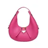 popular fashion handbag texture lychee pattern crescent bag simple armpit bag shoulder bag