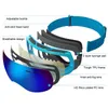 Ski Goggles High-definition Skiing Eyewear With Night Vision Lens Windproof Snowboard Glasses Winter Anti-fog UV400 Snowmobile