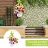 Flores decorativas grinaldas artificiais penduradas com balde de tulipa falsa sinal de boas -vindas Sinal Happy Spring para o dia das mães Decorma da parede da porta da frente