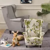 Couvre-chaise Fleurs Imprimé Enfants Aile Couverture Stretch Spandex Petite Taille Fauteuil Nordique Amovible Relax Enfants Canapé Housses