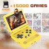 Portable Game Players Powkiddy V90 3.0inch IPS Screen Retro Video Game Console Open Source PS1 Mini Portable Handheld Game Console 64G 15000Games 230206