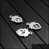 Other Flower Heart Hollow Shape Pendants Charm Fit Necklace Bracelet Lovely Diy For Jewelry Making Drop Delivery Findings Components Dhscl