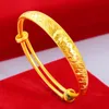 Bangle Chinese Style Ladies Vintage Exquisite Pattern Fashion Gold-Plated Justerbar Armbandsmycken Trum22