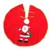 Decoraciones navideñas Árbol Falda Rojo Redondo Impreso Papá Noel Manta festiva para el hogar