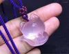 Подвесные ожерелья подлинный мадагаскар розовый звездный свет естественный кварцевый кристаллический ожерелье женское ожерелье 35x24x11 мм