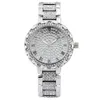 Polshorloges luxe klassieke vrouwen horloges vol diamant horloge rose goud roestvrijstalen band kwarts reloj mujerwristwatches