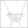 Pendentif Colliers Creux Papillon Neckkace Chaînes En Or Papillons En Acier Inoxydable Femmes Mode Bijoux Cadeau 826 Q2 Drop Livraison P Dhthx