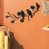 Figuritas decorativas, letrero de rama de pájaro de Metal, adorno colgante, modelo de decoración, suministros para decoración de cumpleaños y vacaciones