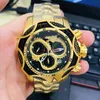 Undefeated Mens Watches Reserve Venom Luminous Chronograph Stainless Steel Luxury Watch Invicto Reloj De Hombre Dropshipping