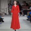 Party Dresses Vintage Elegant V Neck Waist Long Maxi Dress Women High Quality Red Black Lady Formal Female Evening Gown Plus Size