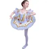 Stage use balé profissional romântico Tutu White Swan Lake Girl and Women Ballerina Party Dance Fantases Balledress