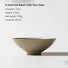 Schüsseln 5 Zoll Japanische Keramik Nudelschüssel Retro Geschirr Einfaches Restaurant Ramen Reis Salat Obst Haushalt CN (Herkunft)