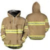 Capucha para hombres Coldker bombero traje para hombres/mujeres ropa de fuego con capucha cosplay unisex bombero 3d casual plus talla xs-7xl