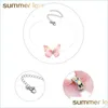 Colares de pingentes colorf colorf 3d Butterfly Chokers Colar para mulheres Presente Invis￭vel Linha de peixe de seda elegante Fio de cristal Deli Deli DHE1L