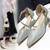 Sandals Closed Toe Women's Ladies Shoes Summer Shallow Mouth High Heels All-Match Suit Female Beige Buckle Strap Pointed 2023