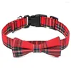 Colliers pour chiens Arcs de Noël Réglable Pet Cat Bowtie Collier Fournitures Accessoires Pour Petits Chiens