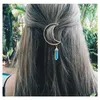 Fermagli per capelli Barrettes Europa Gioielli di moda Donna Moon Barrette Esagono Ciondolo Forcina Clip Bobby Pin Lady Ornament Drop Deliver Dh3Z7