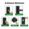 Smart Lock Raykube K7 Pro Fingerprint Door Lock Smart Tuya App Bluetooth Remote ontgrendelende sleutelloze elektronische slot 230206