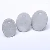 Jewelry Pouches 3pcs Gray Velvet Pendant Display Holder Egg Shape Stand Necklace Bust Jewellery