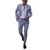 Men's Suits Blazers Light Grey Tuxedo Men for Wedding 2Pieces Business Suit Blazer ed Lapel Costume Homme Terno Party jacketpant 230206