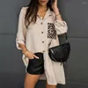 Women's Blouses & Shirts Designer Fashion Long Sleeve White Leopard Patchwork Shirt Women 2023 Autumn Loose Casual Top Femme Colthes Tops And F90P