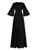 Party Dresses Vintage Elegant V Neck Waist Long Maxi Dress Women High Quality Red Black Lady Formal Female Evening Gown Plus Size