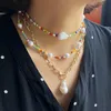 Choker chokers bohemia kralen parelketting voor vrouwen zoete kleurrijke kraag sieraden vakantie strand mode jewel m3235