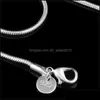 Kettingen 2 mm 925 Sterling Sier Snake Chain Necklace 16 18 20 22 24 inch Designer sieraden Groothandel fabrieksprijs 412 Q2 Drop levering DHVI7