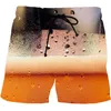 Shorts pour hommes Natation pour hommes en plein air 3D Bière Boisson Beach Sports Fitness Élastique Lâche Mâle Court Homme Séchage rapide PantMen's Dra