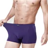 Underbyxor sexiga stammar män underkläder bambu fiber boxer shorts mens bekväm solida trosor cueca bulge påse mjuk andas