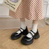 드레스 슈즈 로리타 신발 여성 일본식 빈티지 소프트 자매 소녀 하이힐 방수 플랫폼 대학 학생 코스프레 의상 신발 230206